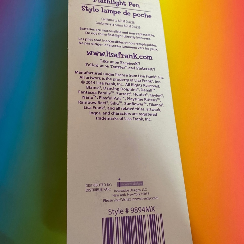 COPY - Lisa Frank Flashlight Pen - Picture 4 of 4